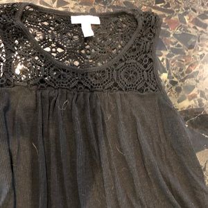 Black maternity tank top